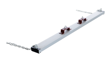 Steel Forklift Heavy Duty Sweeper Magnet 70 In. Sweep Width 130 Lb. Capacity Silver